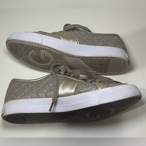 G by Guess Glitter and Gold Sneakers, size 6.5 m